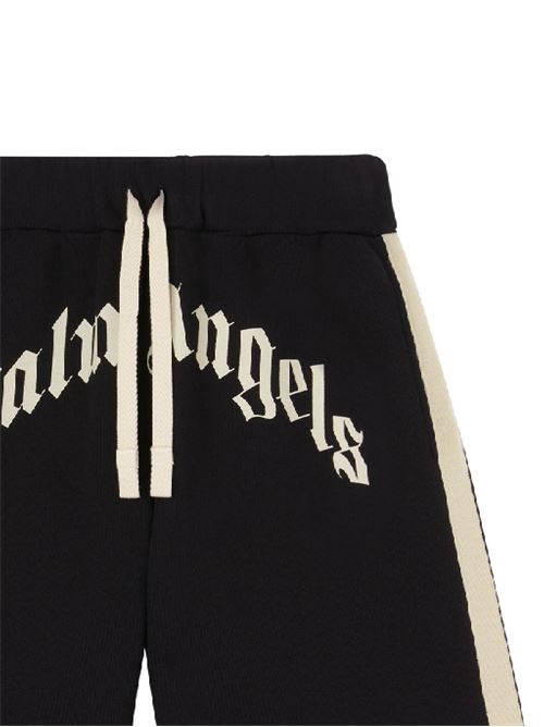 Black stripe detailing shorts PALM ANGELS | PMCI026S25FLE001100B